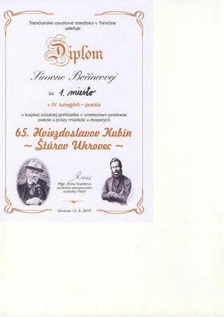 diplom Simona Bočincová