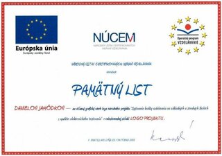 Pamätný list Danielovi Jahôdkovi